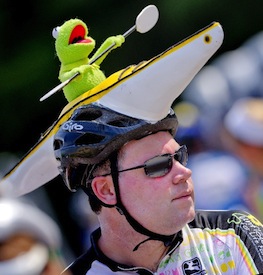 One of my favorite helmet designs featuring "Kayaking Kermit!"